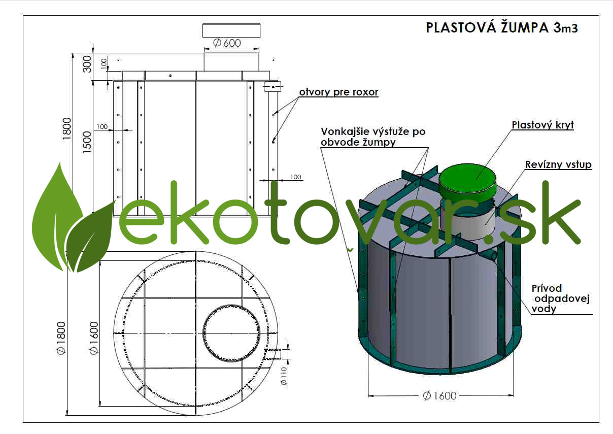 plastova zumpa 3m3